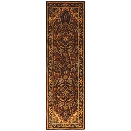 Safavieh 2 Ft. - 3 In. x 8 Ft. Runner- Traditional Classic Red And Navy Hand Tufted Rug CL763B-28